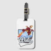 Wales Dragon logo Bagagelabel (Voorkant (verticaal))