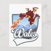 Wales Dragon logo Feestdagenkaart (Voorkant)