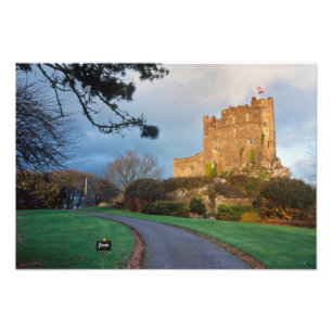 Wales - Een privé-Wels kasteel nabij St. Foto Afdruk