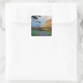 Wales - Een privé welsh castle bij St. Vierkante Sticker (Tas)