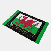 Wales Emblem, Welsh Flag mats Cymru/sport Welcome Deurmat (Schuin)