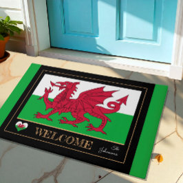 Wales Emblem, Welsh Flag mats Cymru/sport Welcome Deurmat