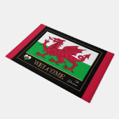 Wales Emblem, Welsh Flag mats Cymru/sport Welcome Deurmat (Schuin)