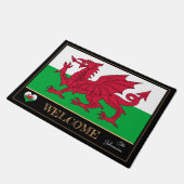 Wales Emblem, Welsh Flag mats Cymru/sport Welcome Deurmat (Schuin)