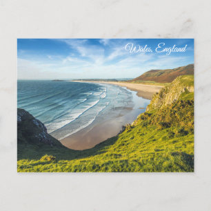 Wales England Beach Shoreline Briefkaart Keepomwil