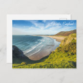 Wales England Beach Shoreline Briefkaart Keepomwil (Voorkant / Achterkant)