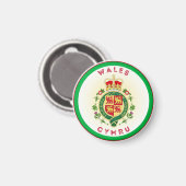Wales Erfgoed Embleem Magneet (Voorkant / Achterkant)