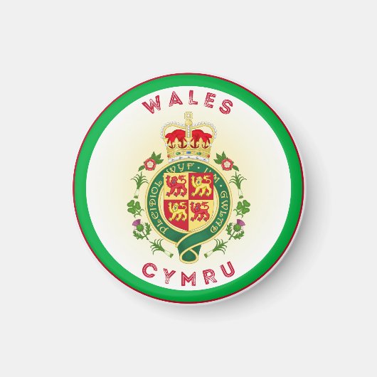 Wales Erfgoed Embleem Magneet (Voorkant)