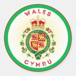 Wales Erfgoed Embleem Ronde Sticker