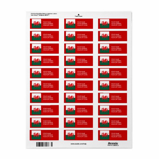 Wales Etiket (Full Sheet)