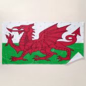 Wales Flag Beach Towel Strandlaken (Voorkant)