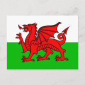 Wales Flag Briefkaart (Voorkant)