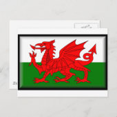 Wales Flag Briefkaart (Voorkant / Achterkant)