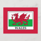 Wales Flag Briefkaart (Voorkant)