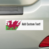 Wales Flag Bumpersticker (Op auto)