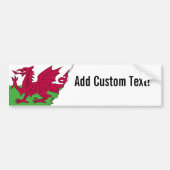 Wales Flag Bumpersticker (Voorkant)