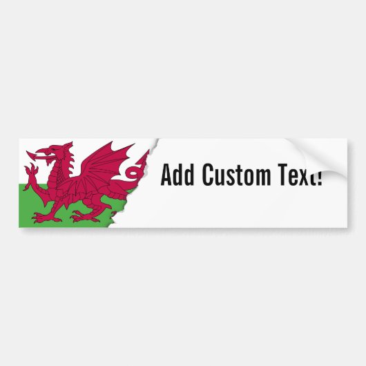 Wales Flag Bumpersticker (Voorkant)