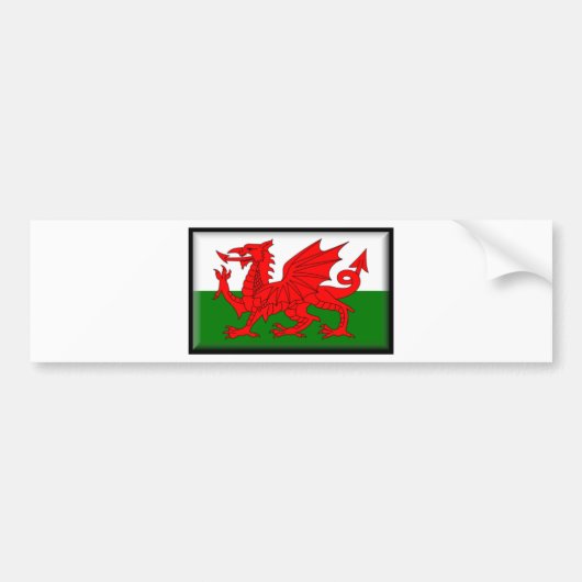 Wales Flag Bumpersticker (Voorkant)