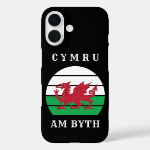 Wales Flag cymru am byth trots to be Welsh iPhone 16 Hoesje
