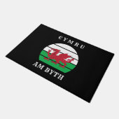 Wales Flag cymru am byth trots to be Welsh Deurmat (Schuin)