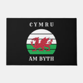 Wales Flag cymru am byth trots to be Welsh Deurmat (Voorkant)