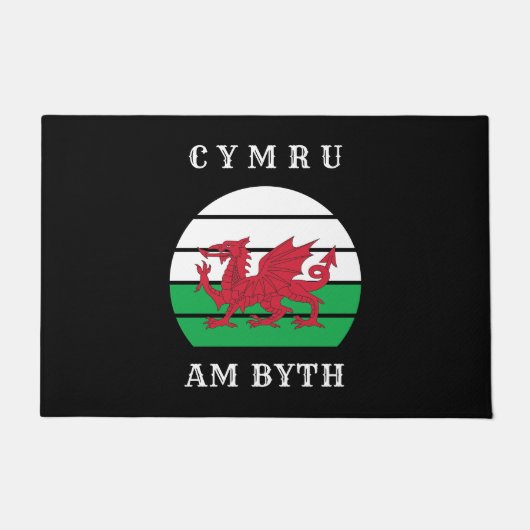 Wales Flag cymru am byth trots to be Welsh Deurmat (Voorkant)