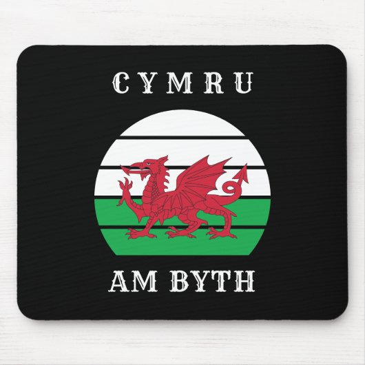 Wales Flag cymru am byth trots to be Welsh Muismat (Voorkant)