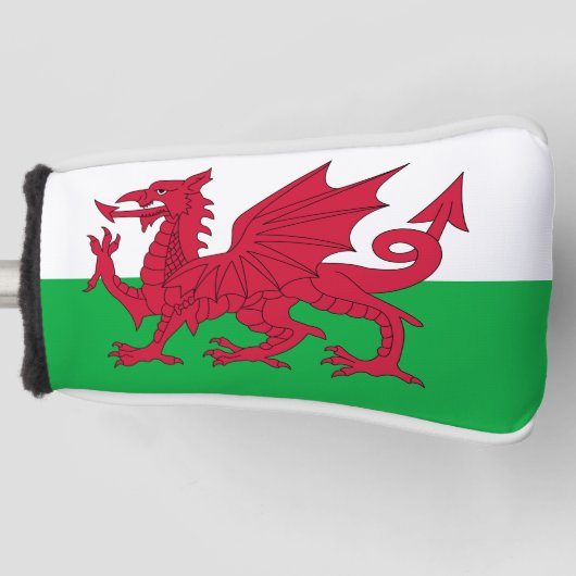 Wales flag Golf Head Hoesje Golfheadcover (Voorkant)