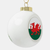Wales Flag Keramische Bal Ornament (Links)