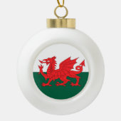 Wales Flag Keramische Bal Ornament (Voorkant)