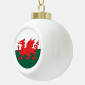 Wales Flag Keramische Bal Ornament (Rechts)