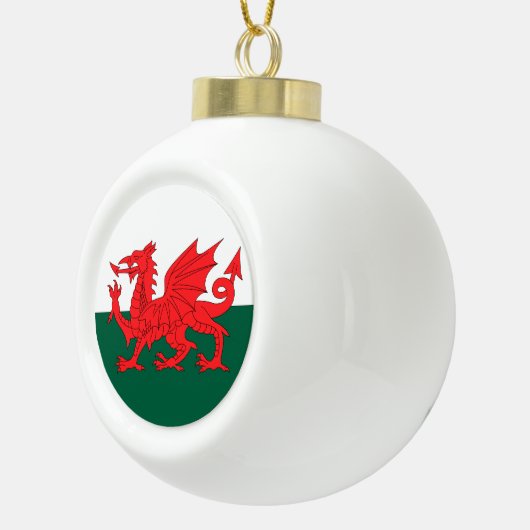 Wales Flag Keramische Bal Ornament (Rechts)