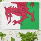 Wales flag Kitchen Towels Theedoek (Gevouwen)