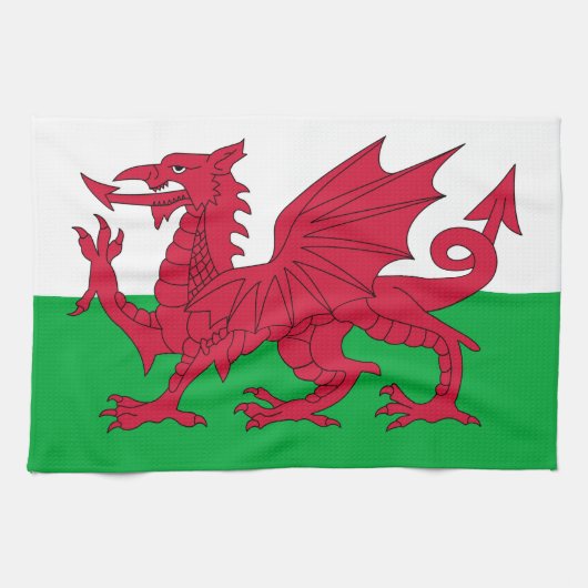 Wales flag Kitchen Towels Theedoek (Horizontaal)