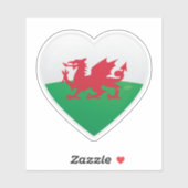 Wales Flag Love Icon Sticker (Vel)