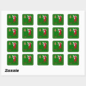 Wales Flag Map & Royal Badge Vierkante Sticker (Vel)