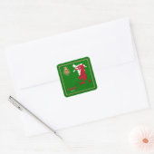 Wales Flag Map & Royal Badge Vierkante Sticker (Envelop)