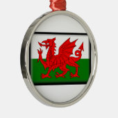 Wales Flag Metalen Ornament (Rechts)