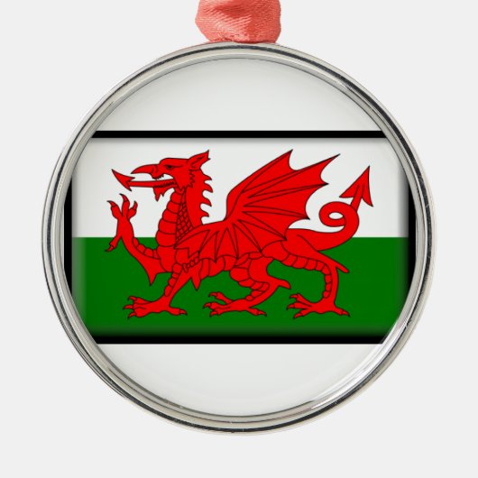 Wales Flag Metalen Ornament (Voorkant)
