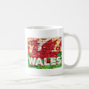 Wales Flag op Brick Koffiemok
