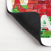 Wales Flag op Brick Muismat (Hoek)