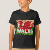 Wales Flag op Brick T-shirt (Voorkant)