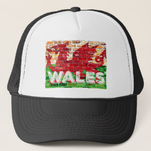 Wales Flag op Brick Trucker Pet