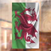 Wales Flag Raamsticker (Vel 2)