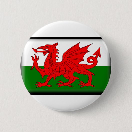 Wales Flag Ronde Button 5,7 Cm (Voorkant)