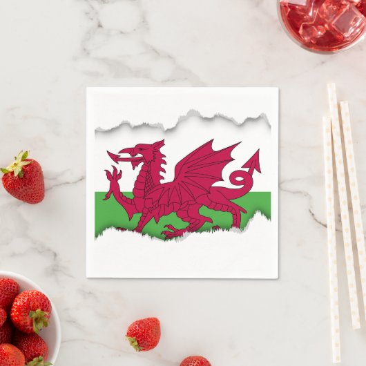 Wales Flag Servetten (Insitu)