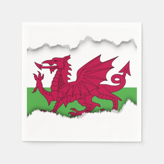 Wales Flag Servetten (Voorkant)