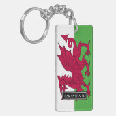 Wales Flag Sleutelhanger (Voorkant Links)