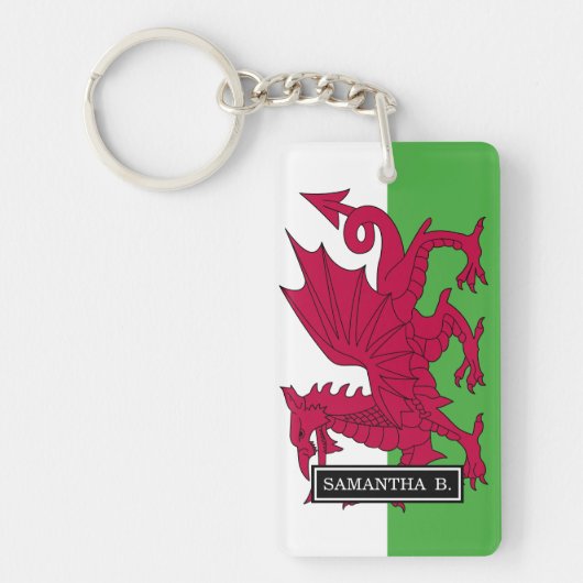 Wales Flag Sleutelhanger (Voorkant)