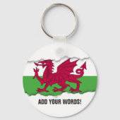 Wales Flag Sleutelhanger (Voorkant)